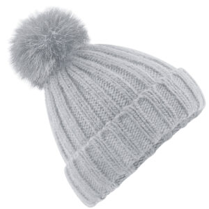 Verbier fur pop pom chunky beanie