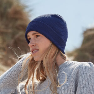 Organic cotton fine knit beanie