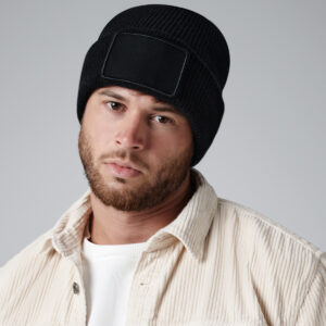 Removable patch Thinsulate beanie