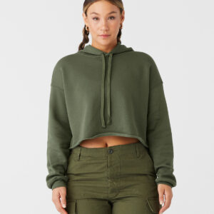 Women's cropped fleece hoodie