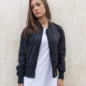 Women's nylon bomber jacket