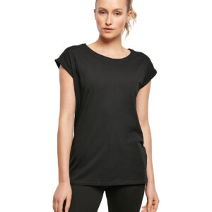 Women's organic extended shoulder tee