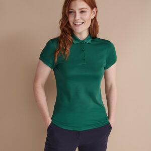 Women's stretch polo shirt with wicking finish (slim fit)