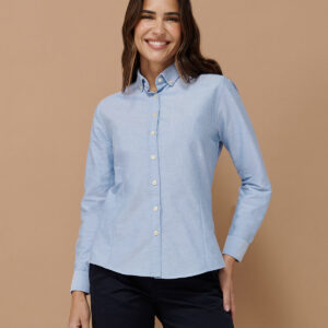 Women's modern long sleeve Oxford shirt