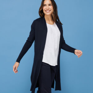 Women's longline open cardigan