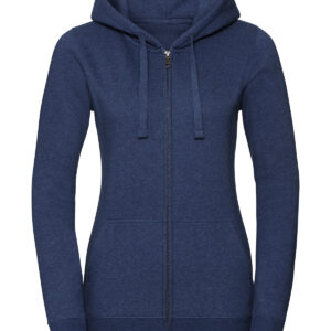 Women's authentic melange zipped hood sweatshirt