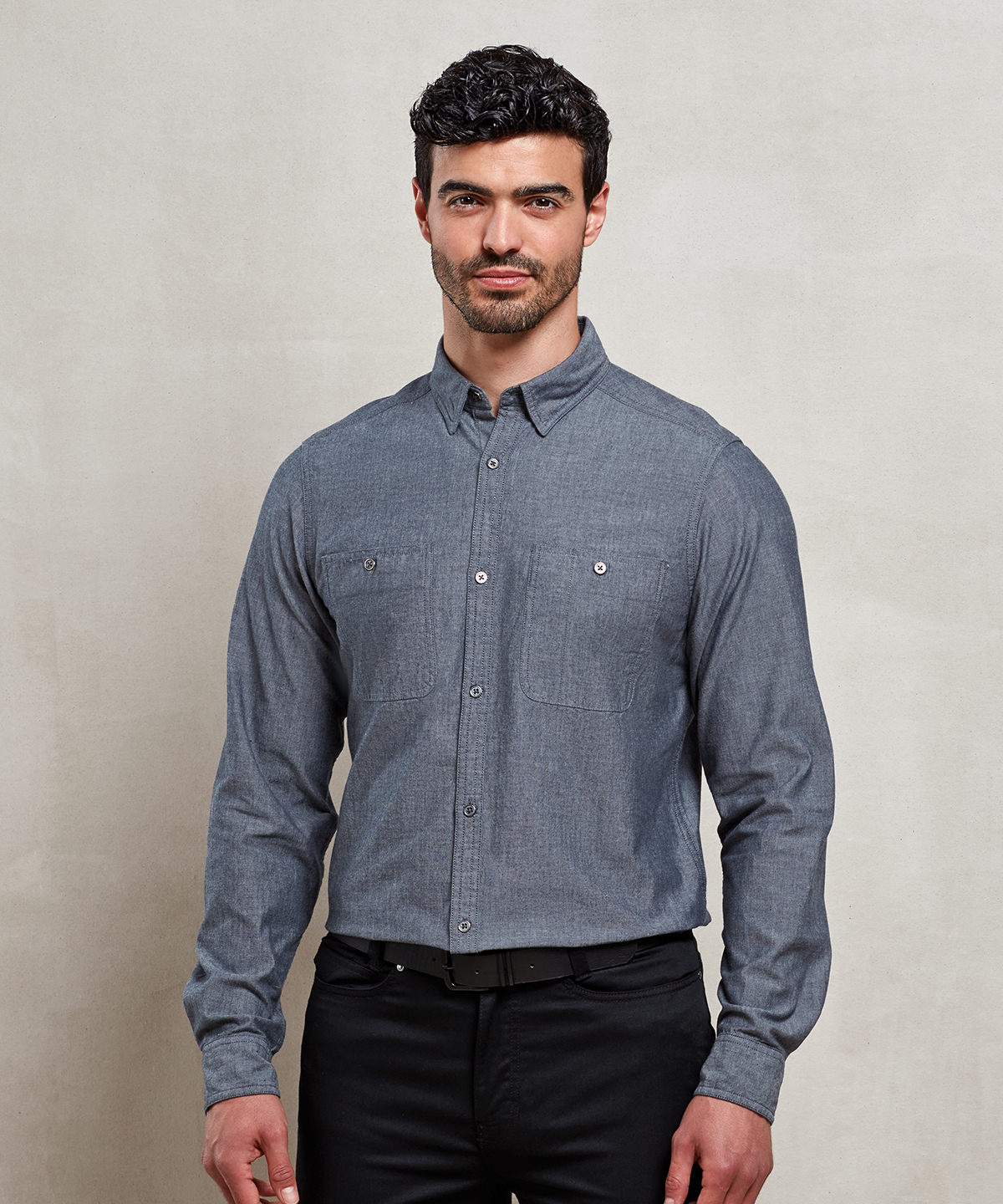 Mens Chambray shirt, organic and Fairtrade certified