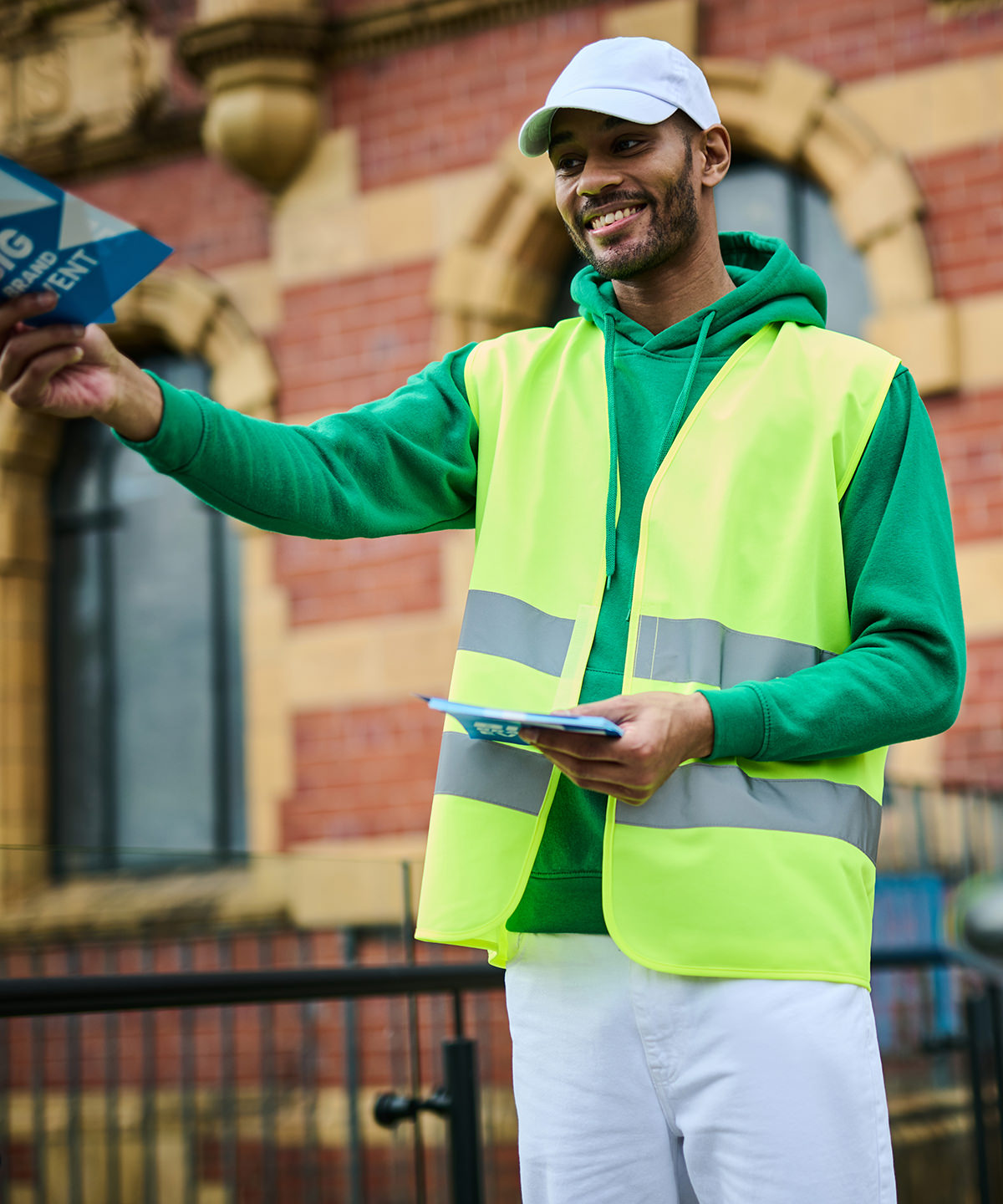 Pro hi-vis two-band easy print vest