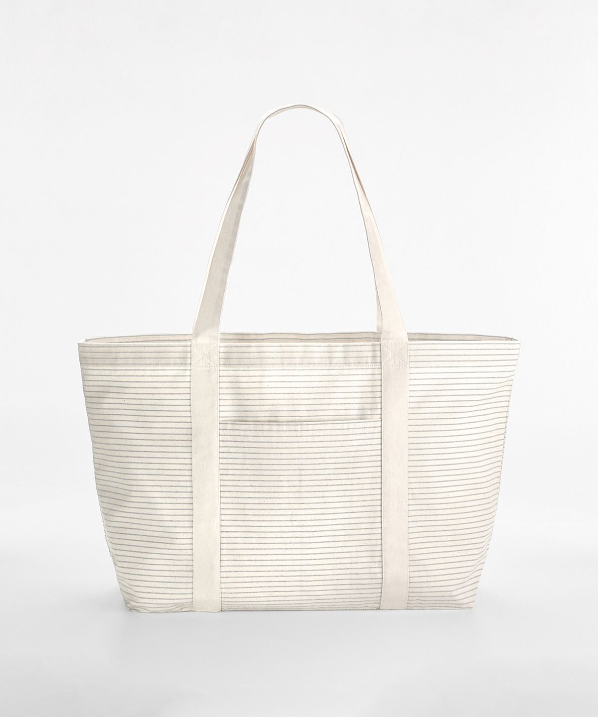 Striped organic cotton shopper